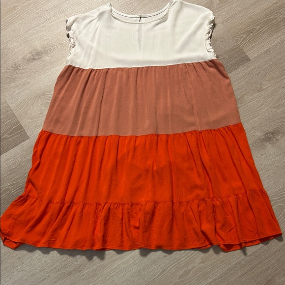 Anna-Kaci Tiered Ruffled Colorful Sleeveless Plus Size Dress Sz 2XL - Picture 5 of 5